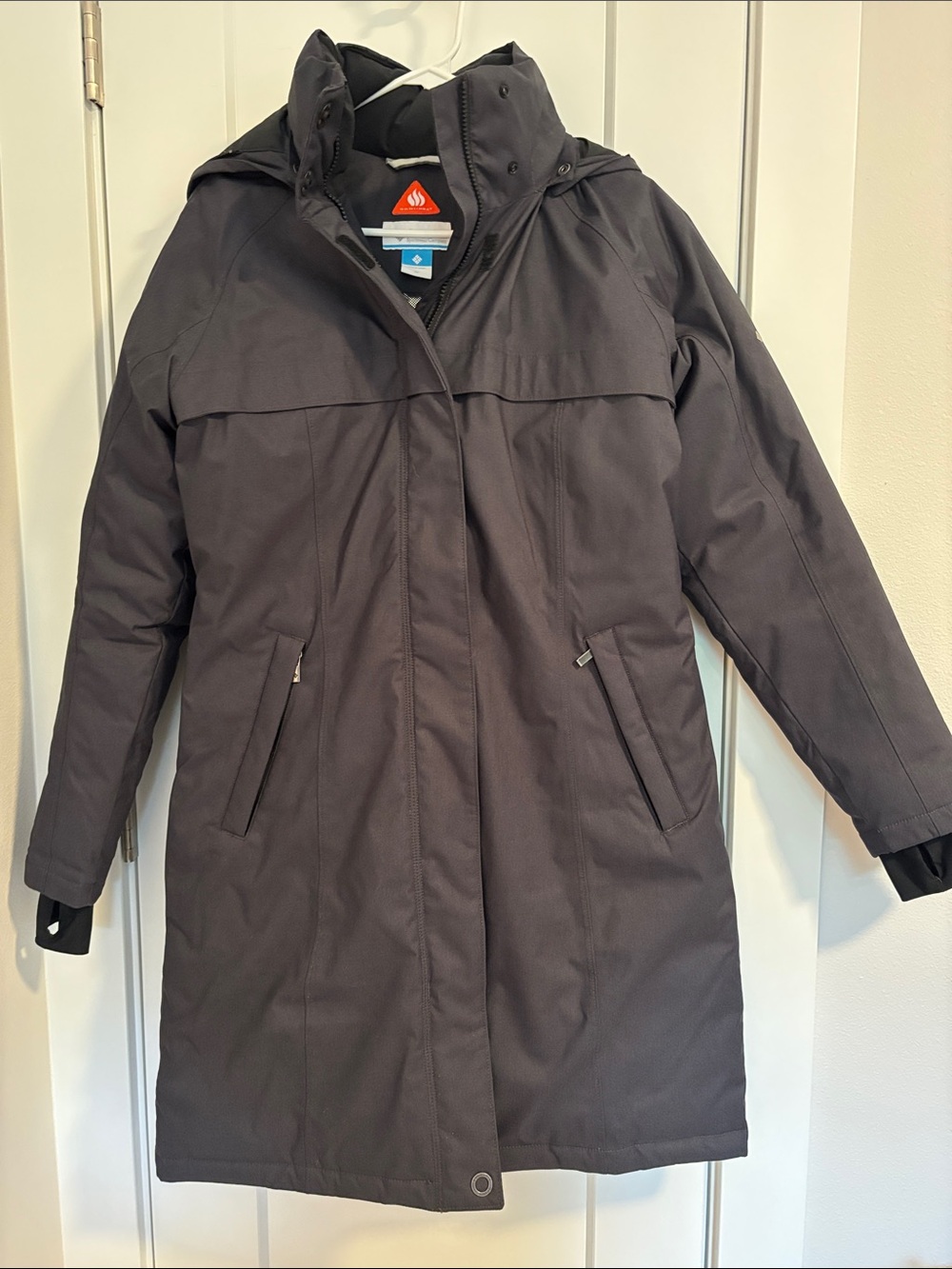 Columbia- Women's Black Heather Grey Long Insulated Snow Jacket